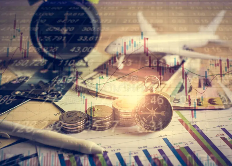 비행기와 주식 사진