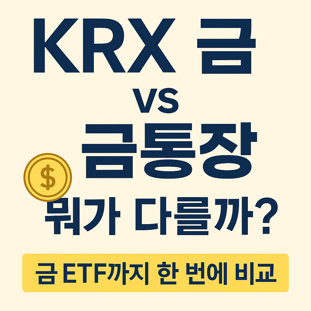 KRX금 vs 금통장 뭐가 다를까?