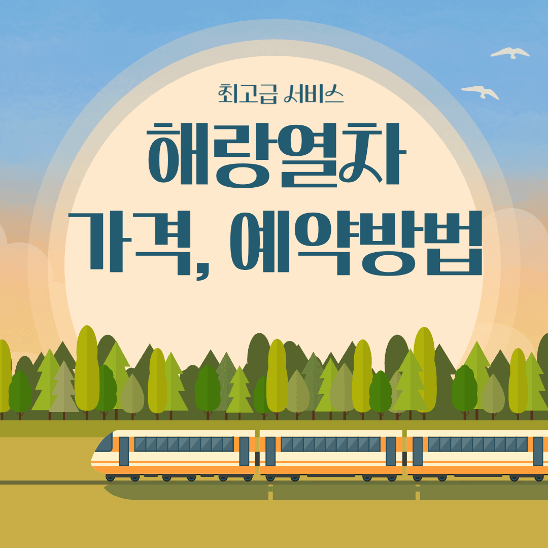 해랑열차 가격, 예약 방법 및 후기 (레일크루즈 해랑)