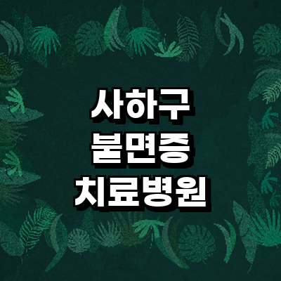 부산 사하구 불면증