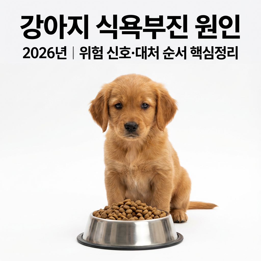 강아지 식욕부진 원인 2026년 ｜ 위험 신호&middot;대처 순서 핵심정리