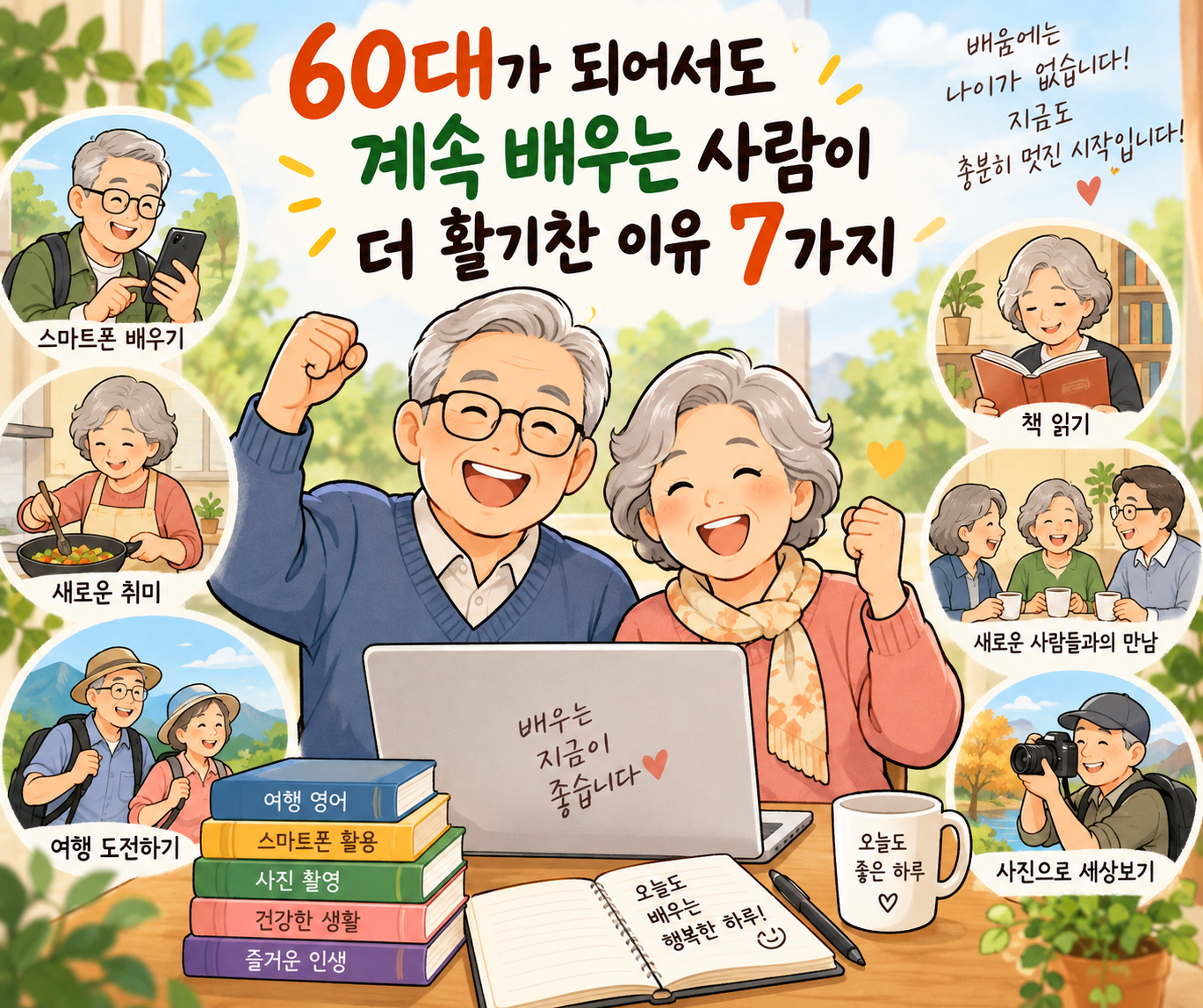60대의 활기찬 배움 생활