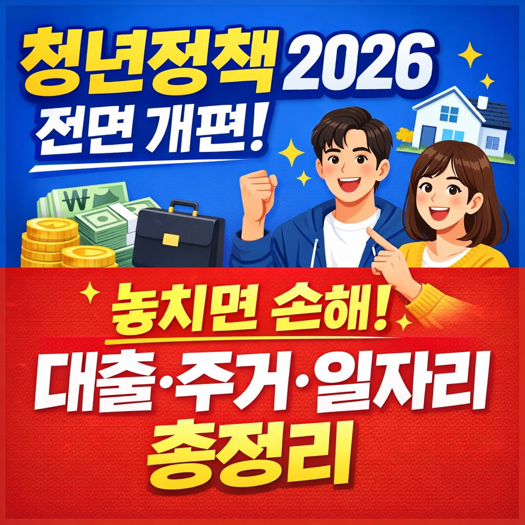 [청년정책 2026] 정부가 지원하는 10가지 핵심정책 총정리! 청년대출&middot;주거&middot;일자리 필독