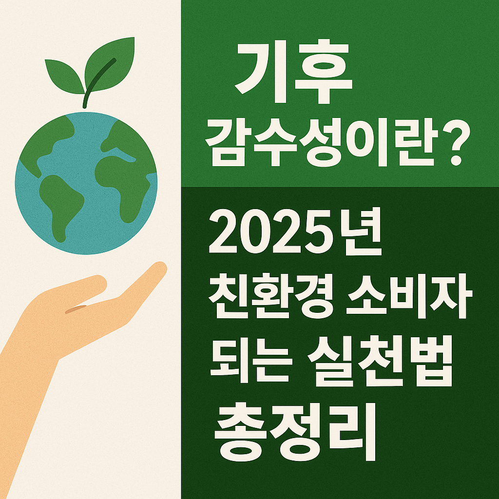 기후감수성이란 2025년 친환경 소비자가 되는 실천법 총정리