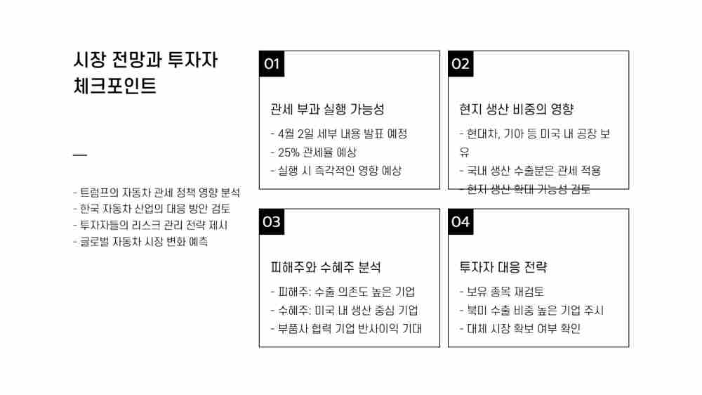 트럼프 자동차 관세 한국 피해주 확인하기