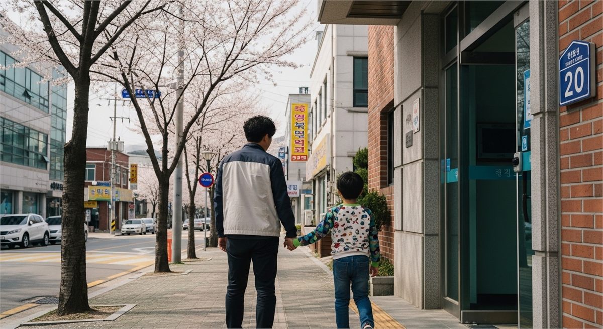 동네 가게에서 카드로 결제하는 장면 