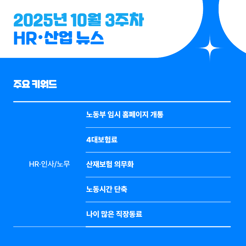 2025년 10월 3주차 HR&middot;산업 뉴스 클리핑
