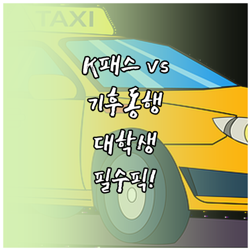 K-패스 기후동행카드 비교 대학생 추..