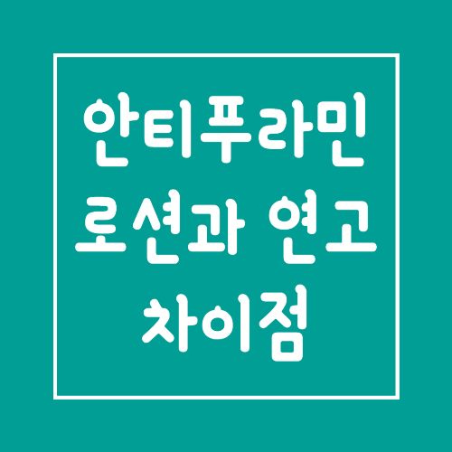안티푸라민 로션과 연고의 차이점