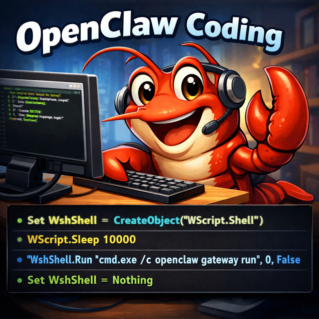 윈도우 11 OpenClaw Gateway 자동 실행 방법 (VBScript)