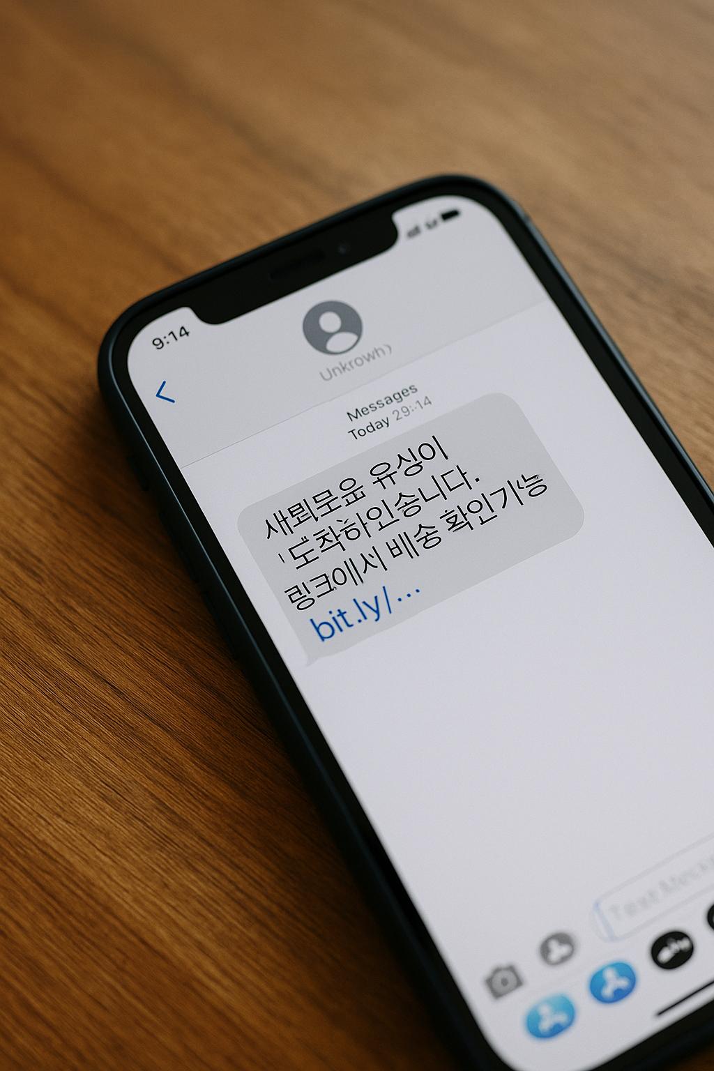 유심 도착 피싱