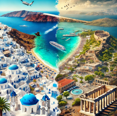 그리스 본토와 섬 도시 반반 사진