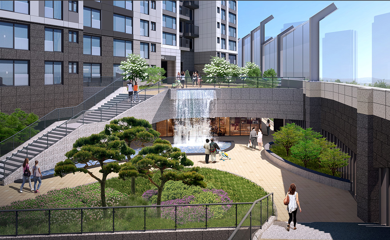 호반 써밋 개봉 조경