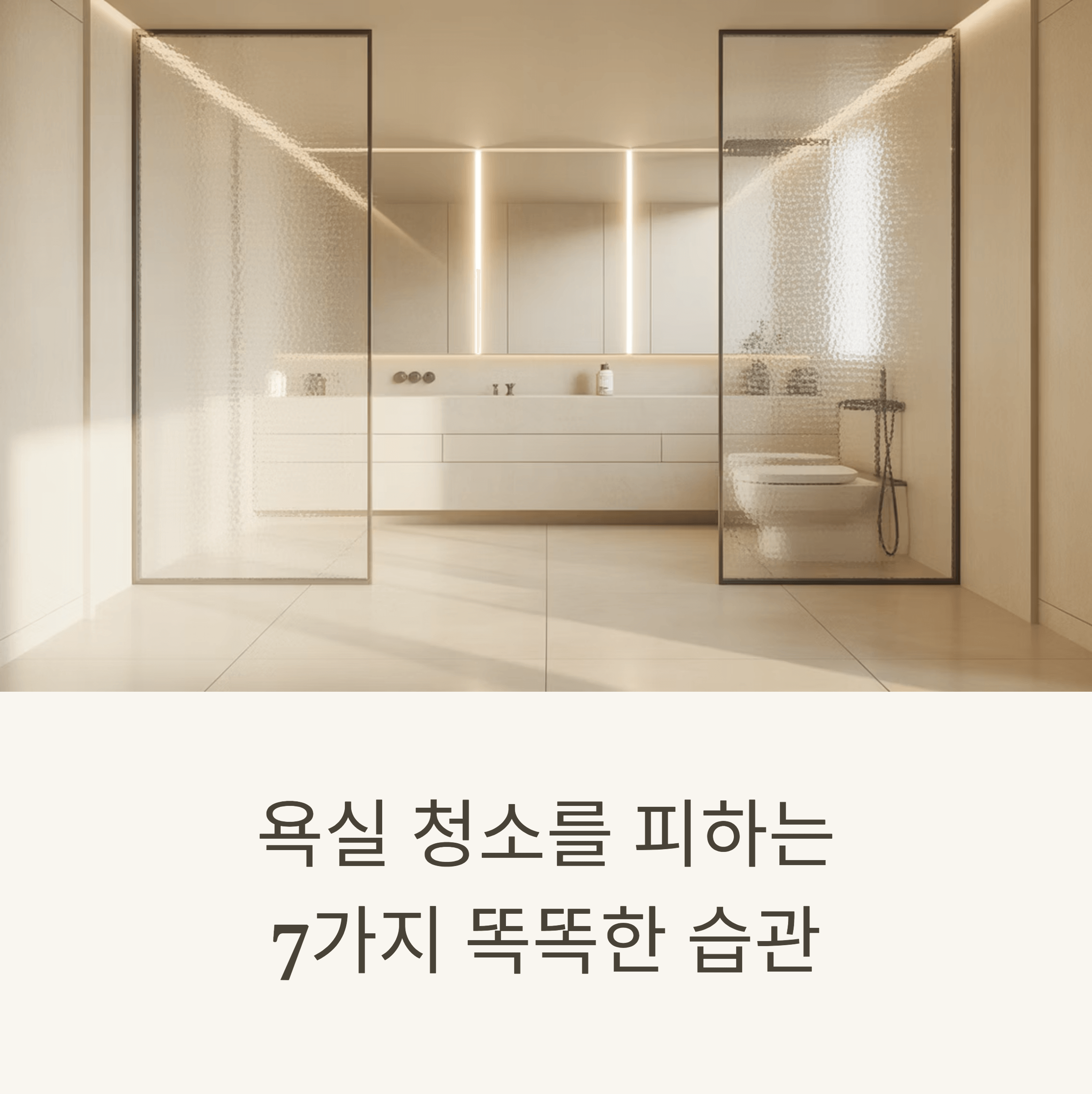 욕실 청소를 피하는 7가지 똑똑한 습관