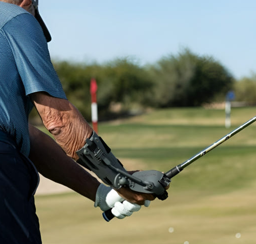 하프 스윙때 손목 모양