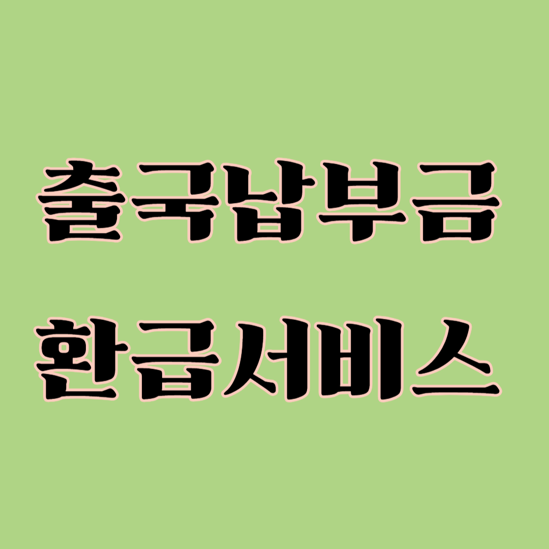 출국납부금 환급서비스 관련사진