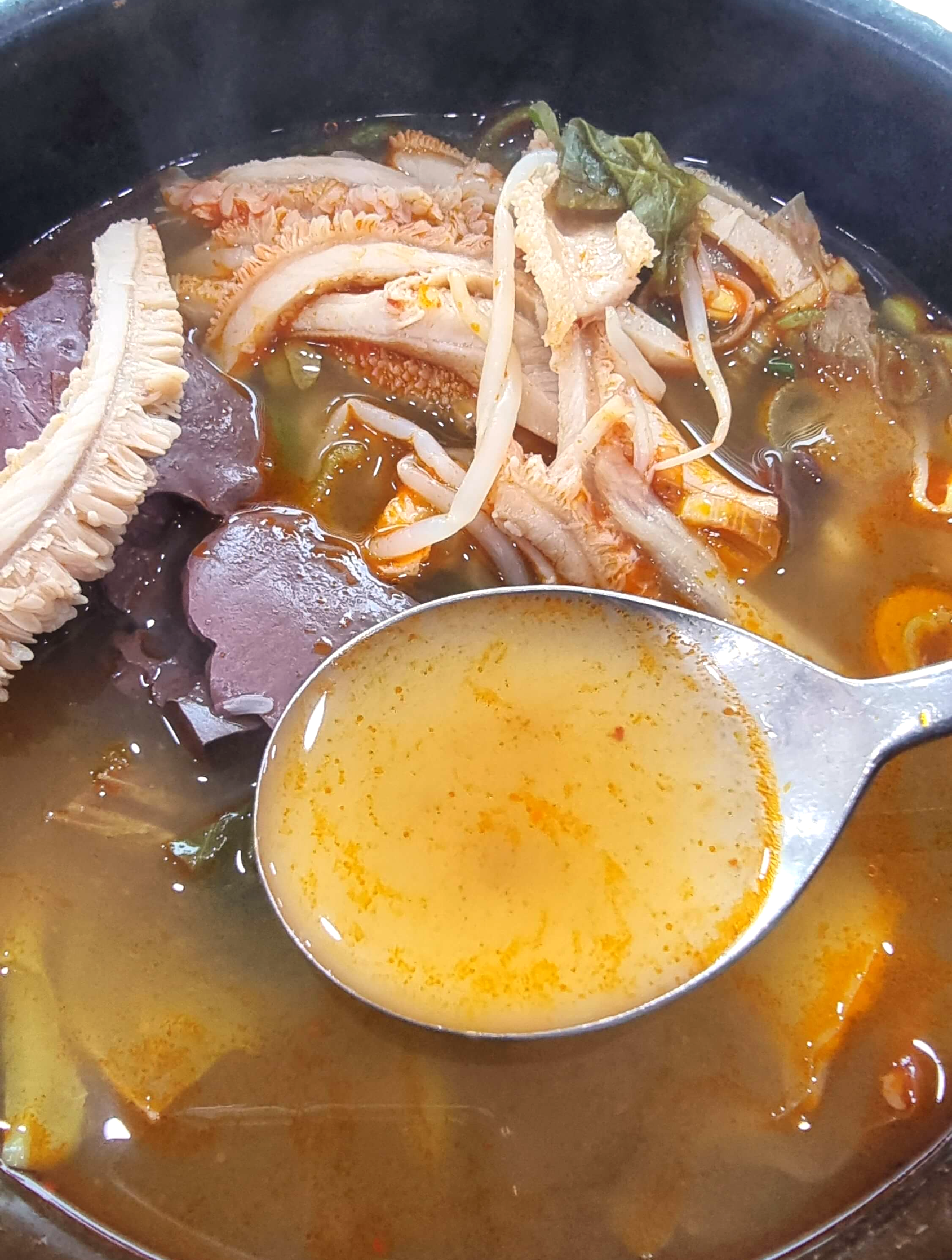 양평본가해장국 선지해장국 국물