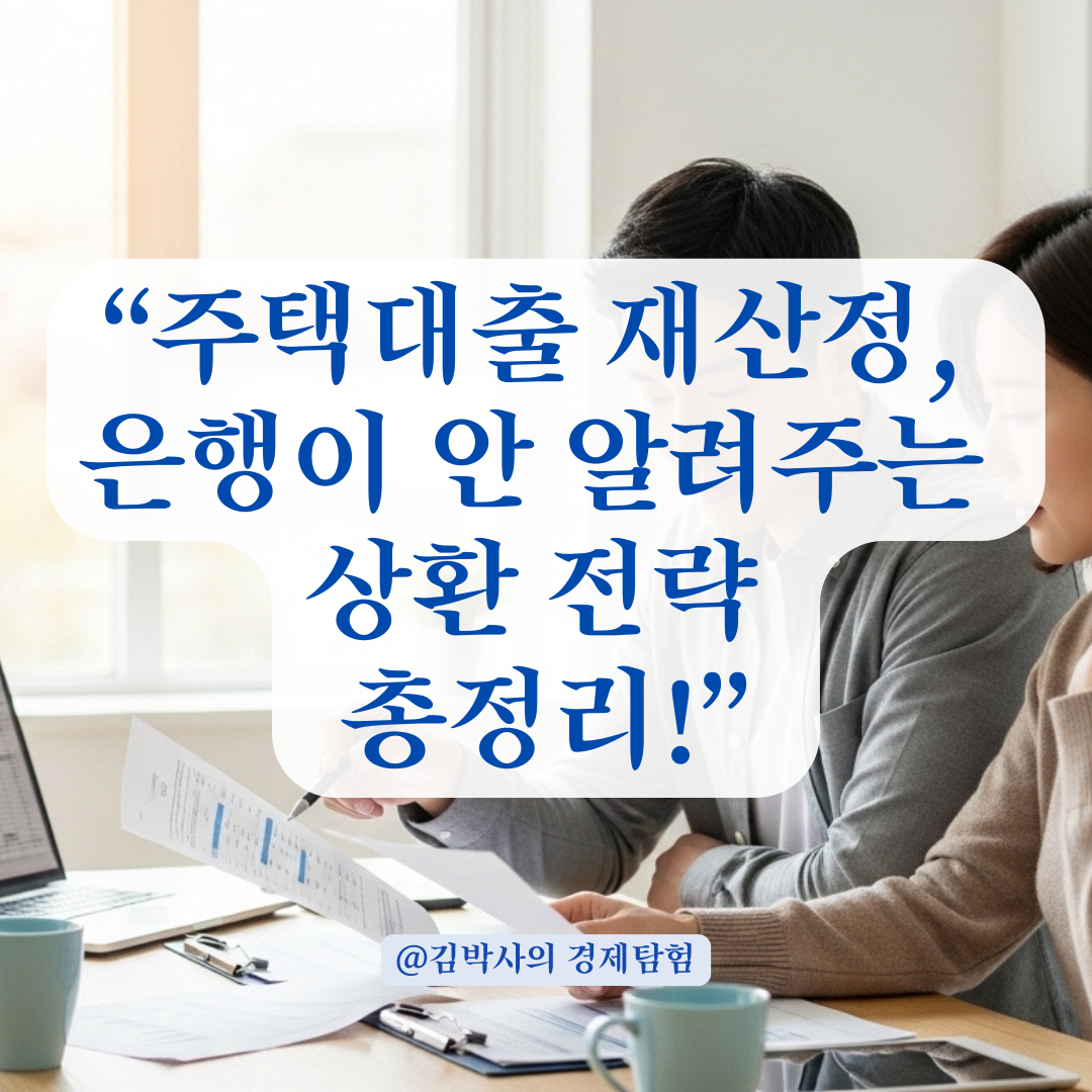 은행이 알려주지 않는 주택대출 재산정 전략, 상환 방식에 따른 유불리 비교.