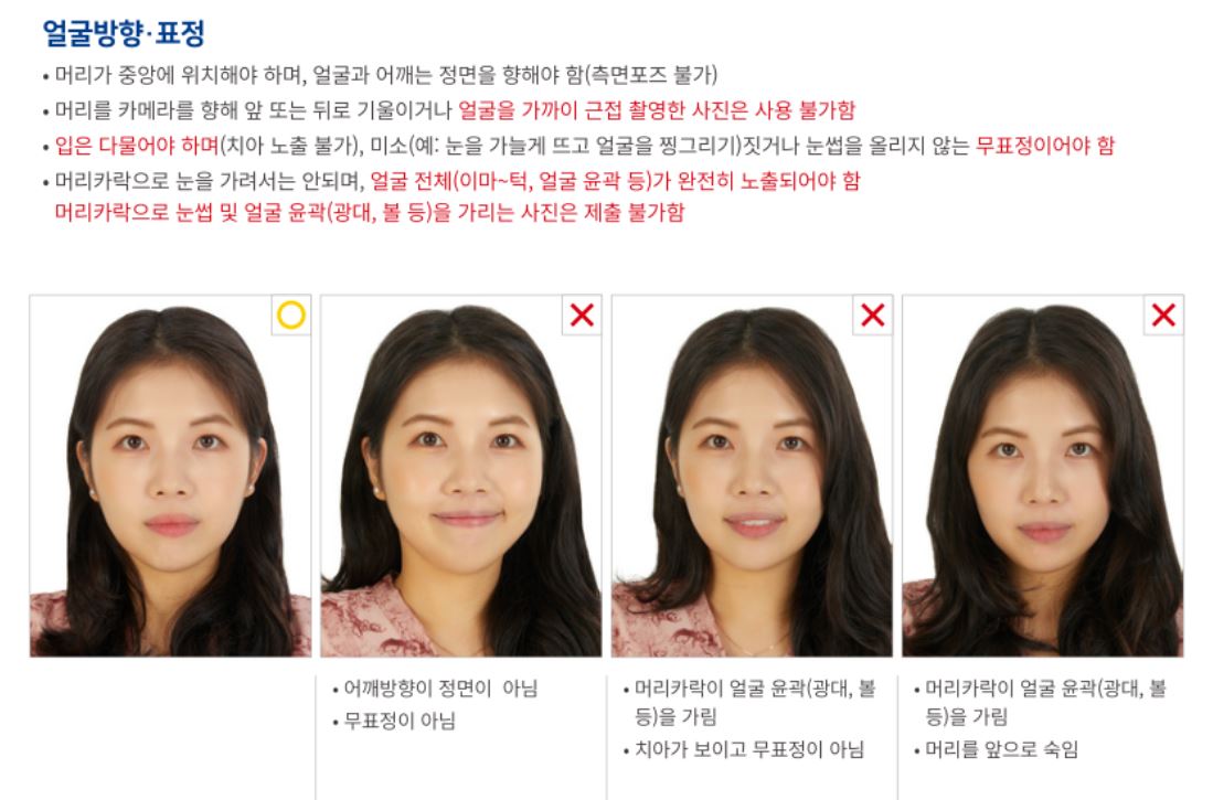 여권 사진 규정