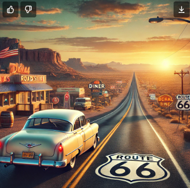 미국 로드트립하는 사진