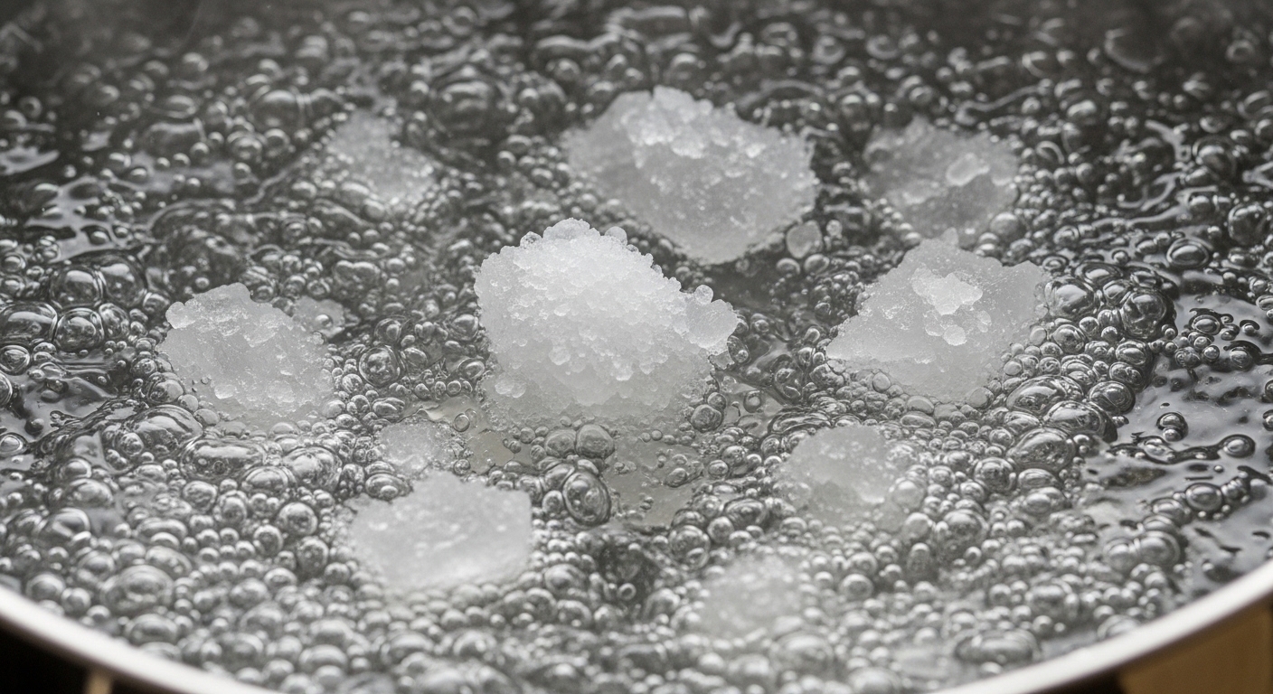 굵은 소금 녹이기