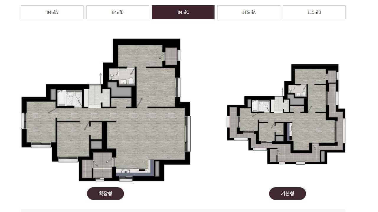 검단 제일풍경채 3차 84C 평면도