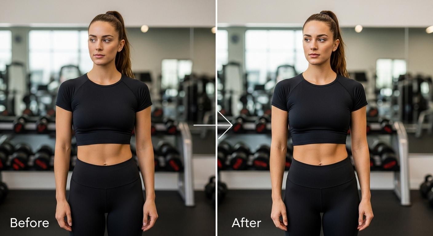 팔뚝살 빼는 운동 전후