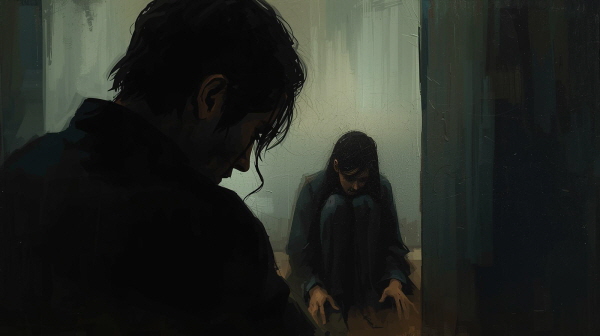 책임감 있는 노력마저 가볍게 여겨졌을 때, 묵묵한 성실함이 인정받지 못할 때의 상처에 관한 그림