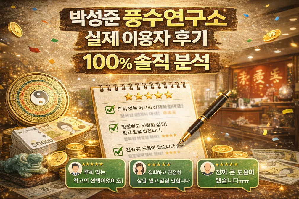 박성준 풍수연구소 실제 이용자 후기 100% 솔직 분석