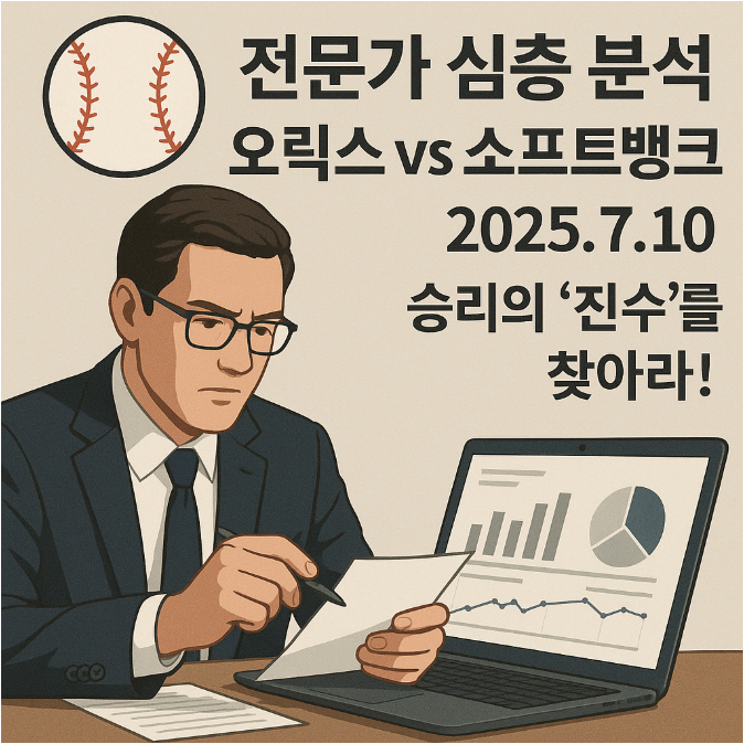 ⚾️ 전문가 심층 분석: 오릭스 vs 소프트뱅크 (2025.7.10) - 승리의 '진수'를 찾아라!