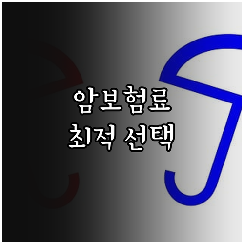 암보험료 비교 핵심 가이드: 나에게 