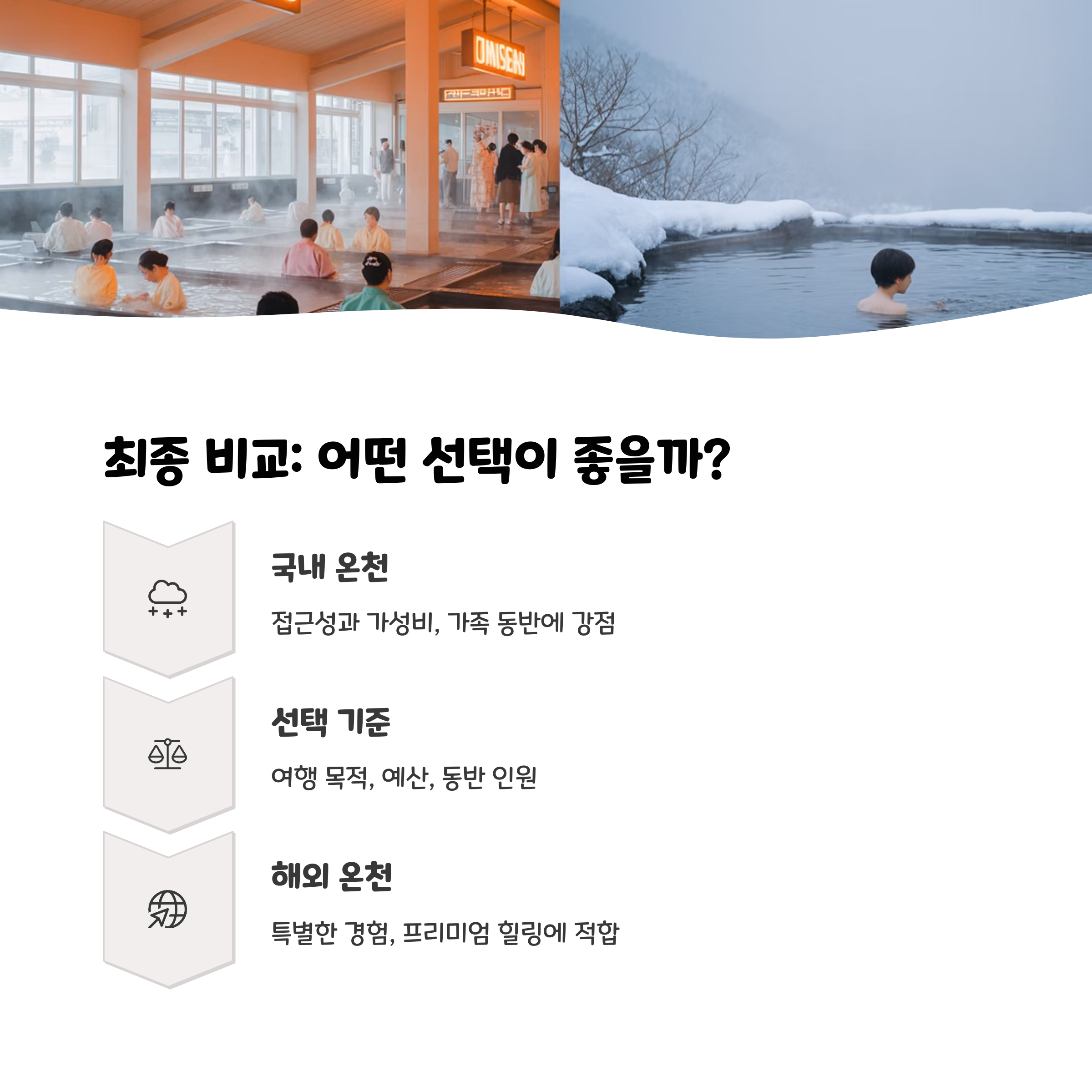 국내 vs 해외 온천, 중년 여행자의 최종 선택