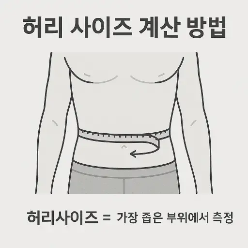 허리 사이즈 계산 방법