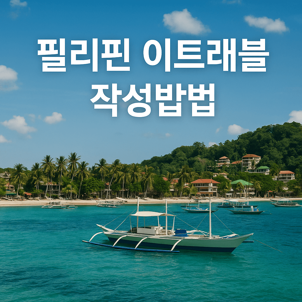 필리핀 이트래블 작성방법