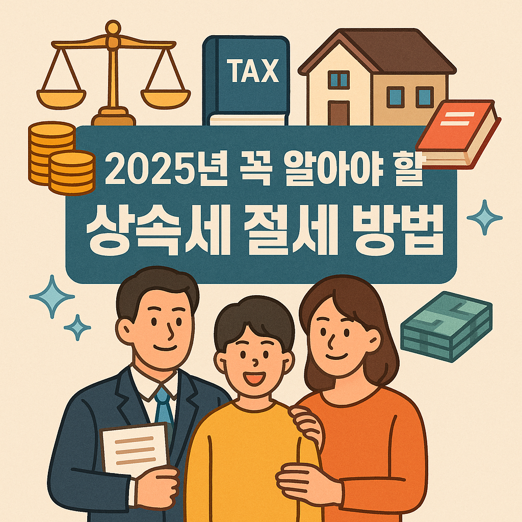 2025년 상속세 절세 방법 총정리! 기본공제와 세율 구조, 증여 절세 전략, 가업상속공제, 부동산&middot;금융자산 상속 설계, 세무 전문가 조언까지 완벽 가이드