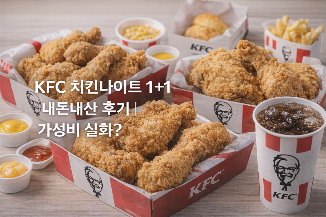 KFC 치킨나이트 1+1, 이 가격이 실화? 내돈내산 후기