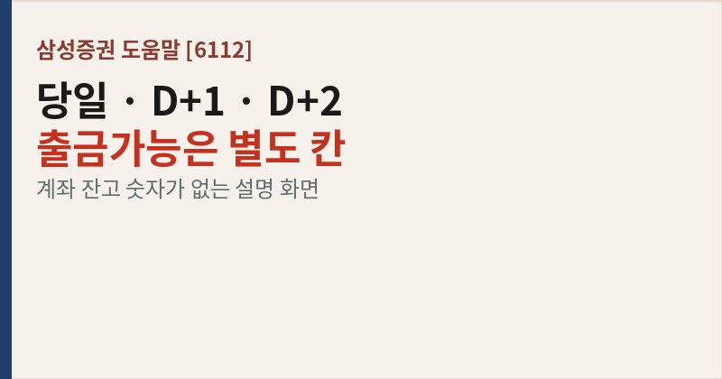 Help lines for same-day, D+1, D+2 cash and the withdrawable amount