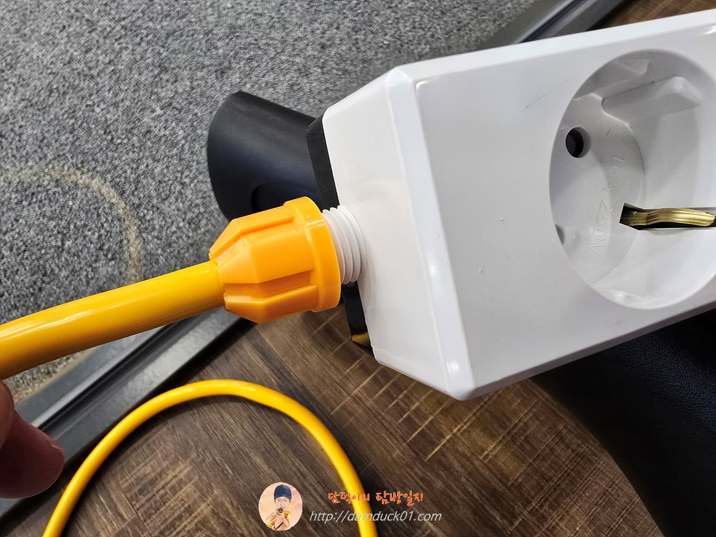 고용량 연장선 전기 멀티탭 히터 에어컨 캠핑 4000W 산업용 리드선 5M