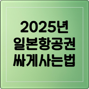 2025 최신! 일본 항공권 싸게 사는 법