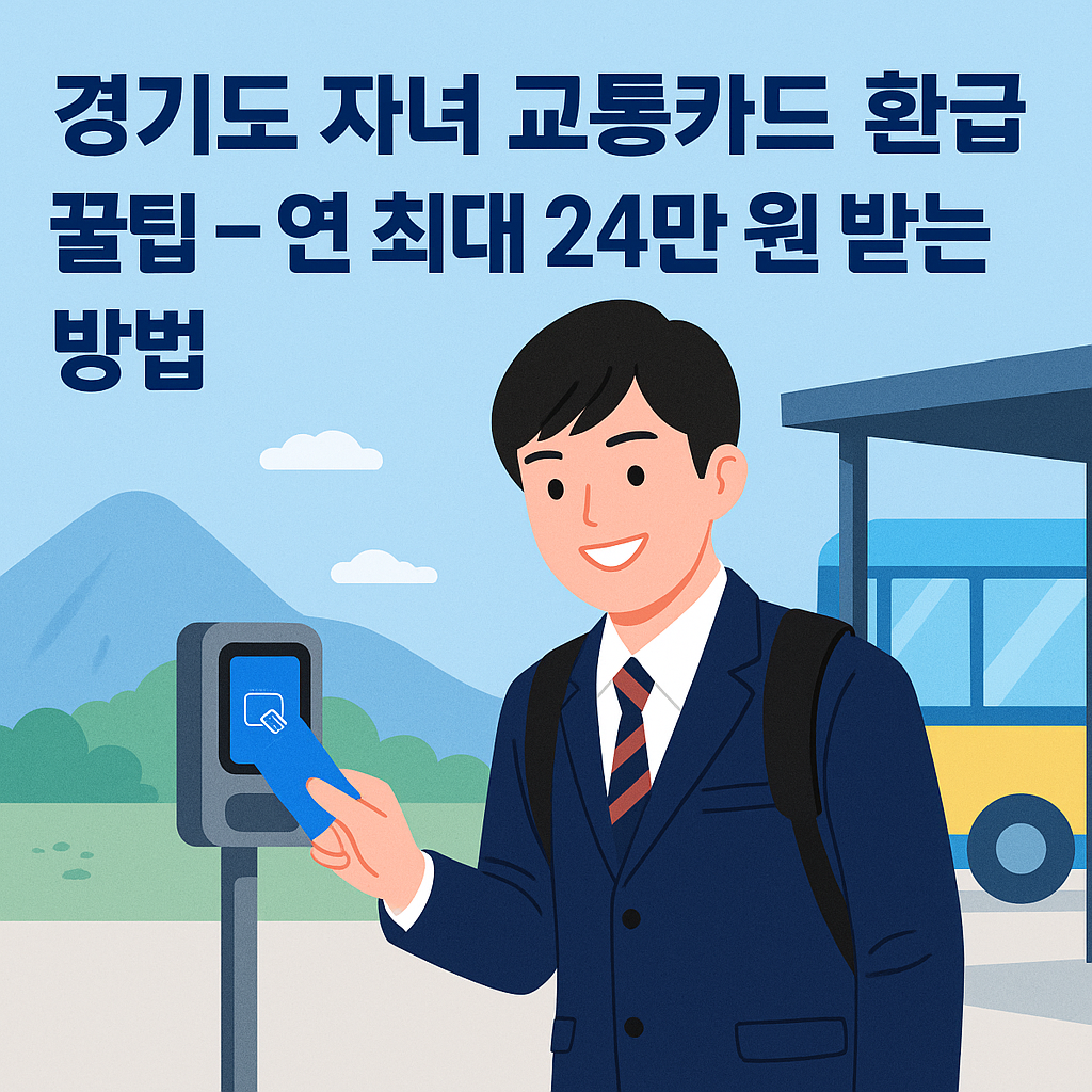 경기도 자녀 교통카드 환급 연 최대 24만원 받는 방법
