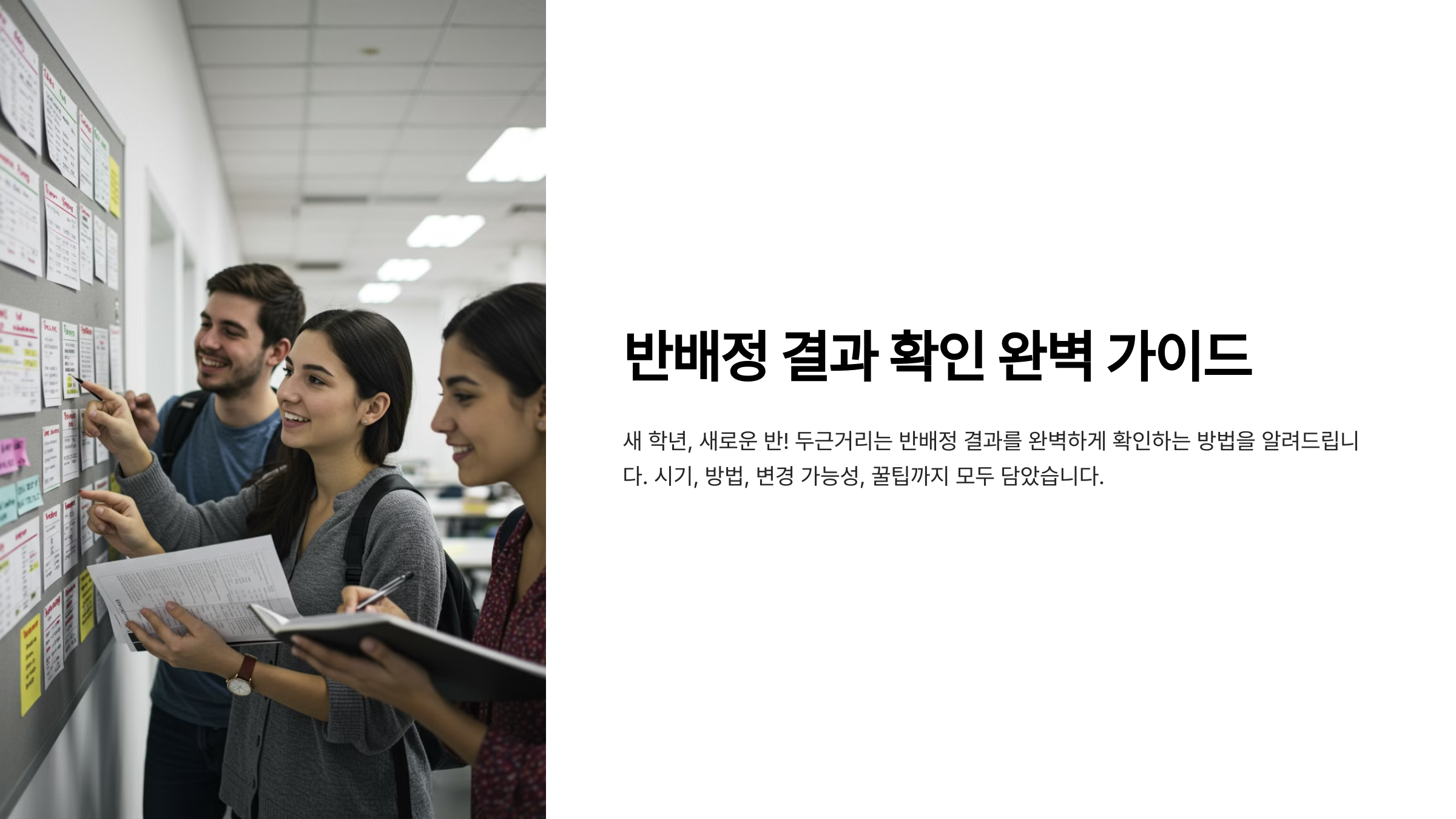 반배정 미리보는법