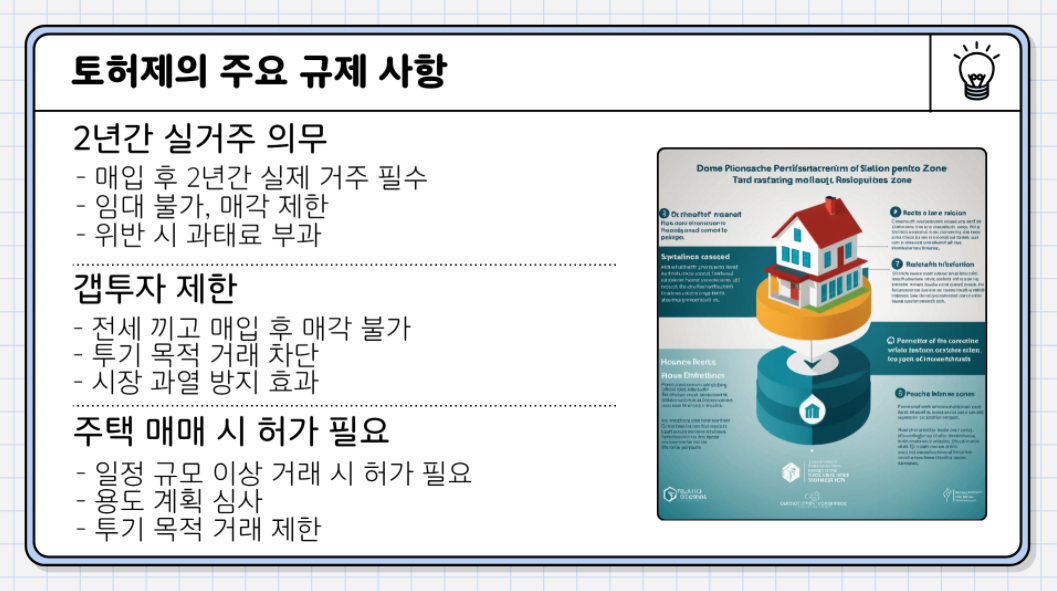 토허제의 주요 규제 사항