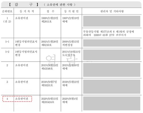 등기부등본 사본 이미지 1