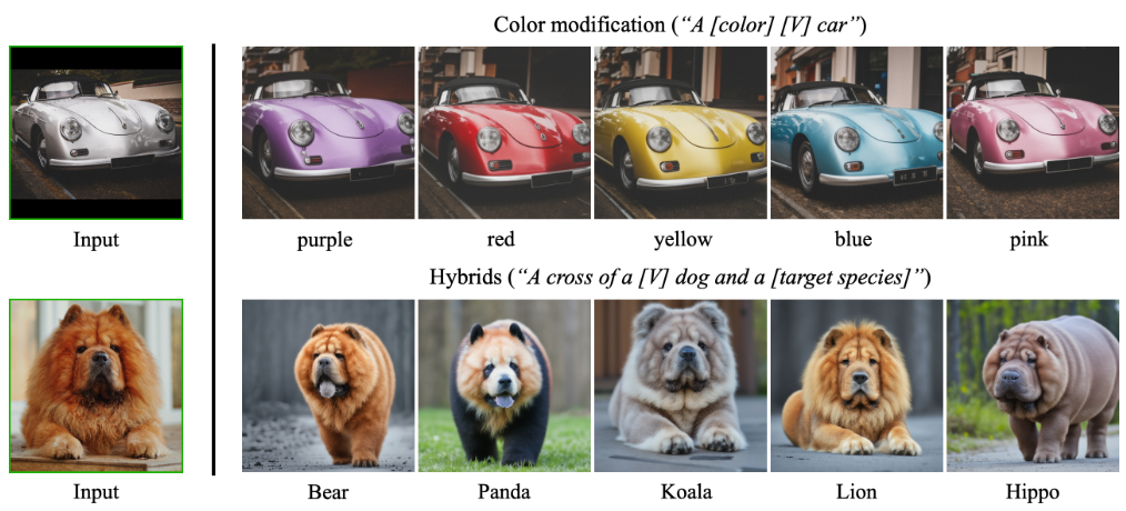 DreamBooth 적용 예 - 속성 변경
