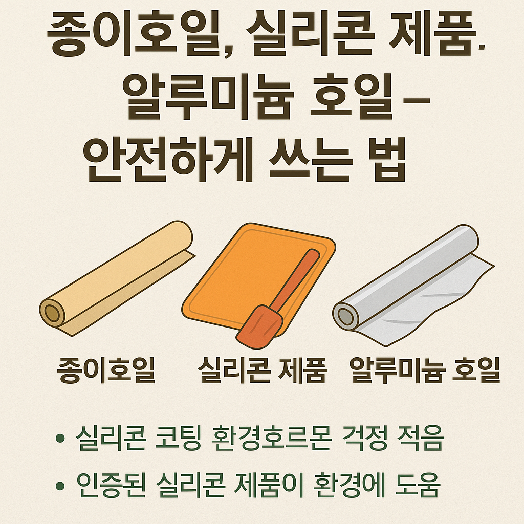 종이호일, 실리콘 제품, 알루미늄 호일 &ndash; 환경호르몬 없이 안전하게 쓰려면