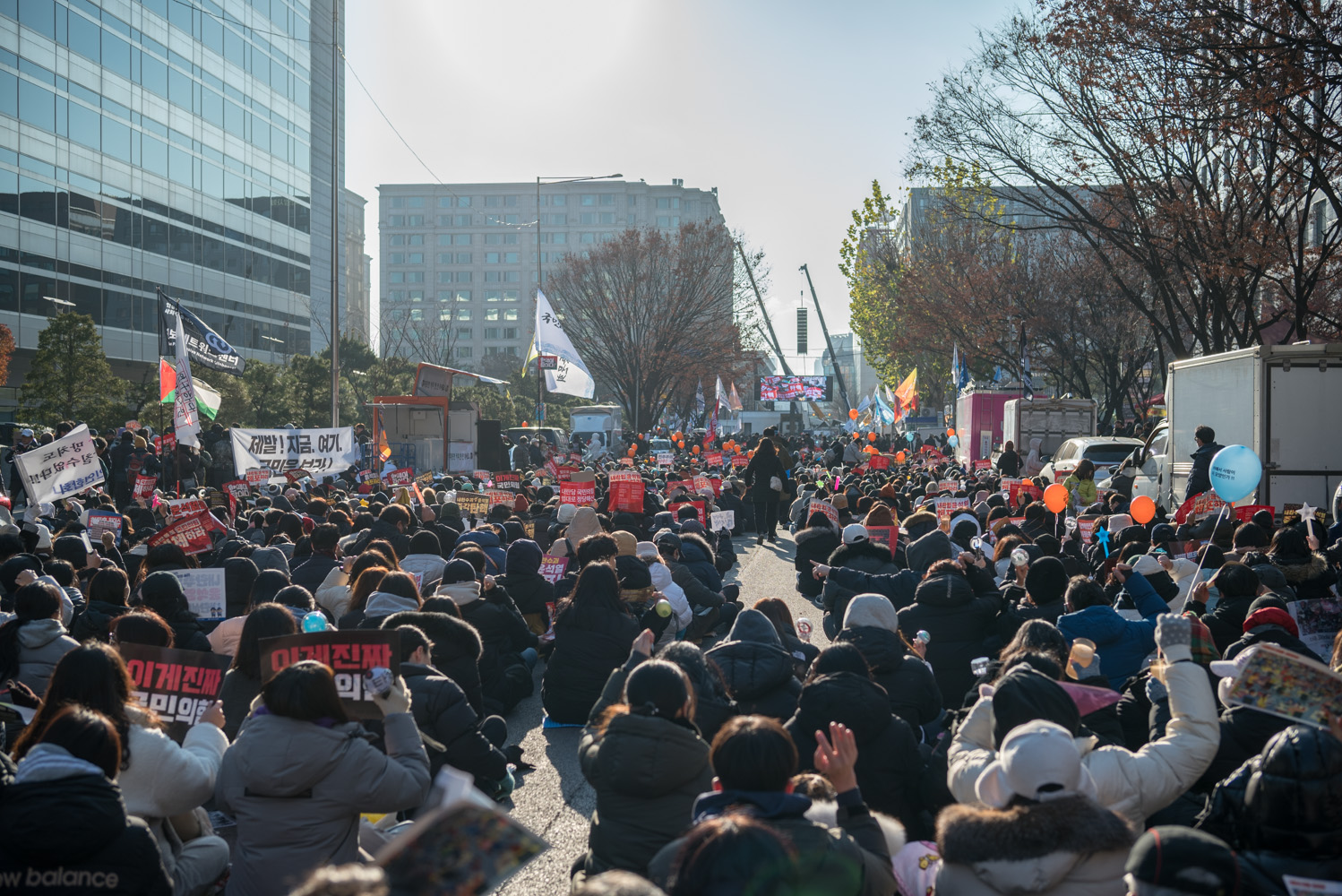 여의도 탄핵 찬성 시위