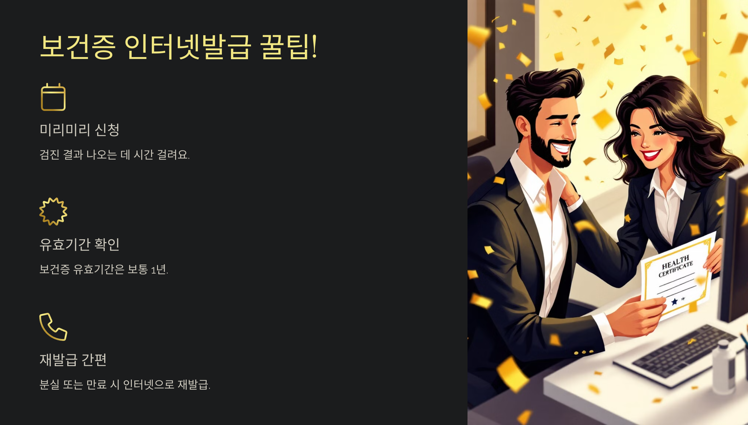 보건소 보건증 인터넷발급 재발급 검진 시간 비용