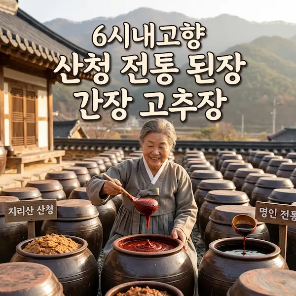 6시내고향 산청 전통 된장 간장 고추장