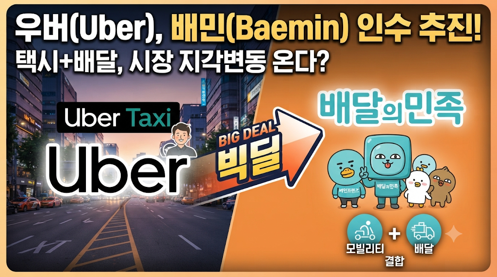 우버 배민 인수 추진, 시장 지각변동 온다?