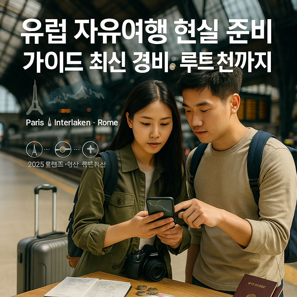 유럽 자유여행 현실 준비 가이드 최신 경비와 루트 추천까지